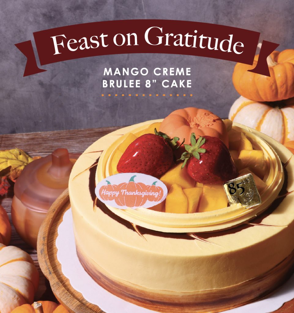 Feast on Gratitude | Mango Creme Brulee 8" Cake